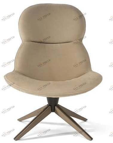 Natuzzi Кресло на козелке в коже sun-id-1503029