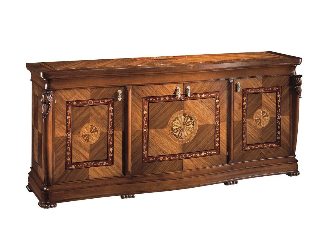 Деревянный шкаф с распашными дверцами и ящиками Hurtado Traditional ARCH-00072749