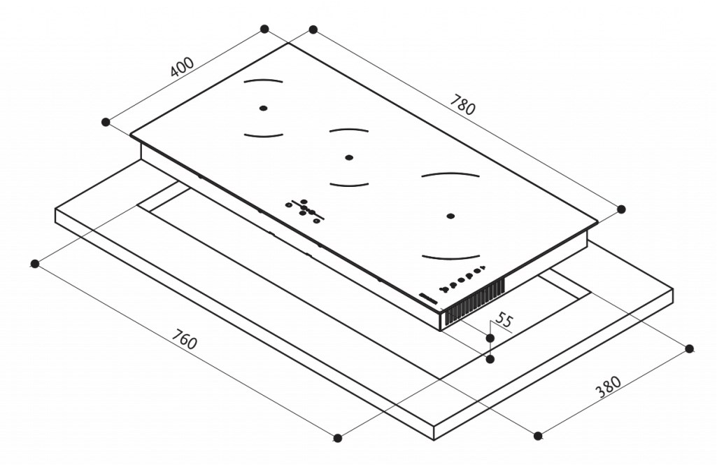 FABER Встраиваемая индукционная стеклянная плита  108.0536.630  - Вид №2