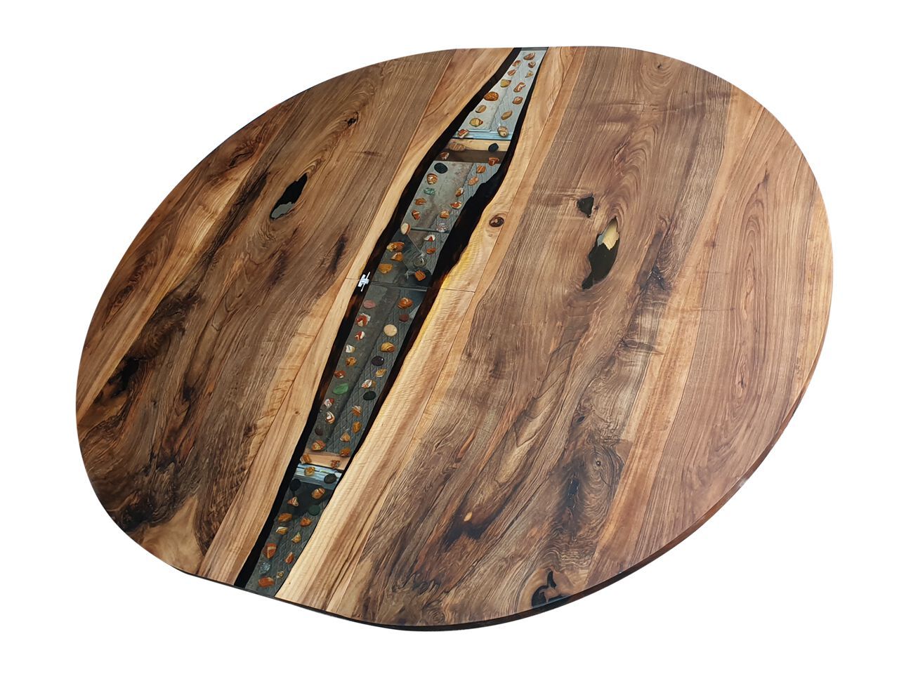 Круглый стол из смолы и орехового дерева Legnor LEG2408765 ARCH-00011042 - Вид №2