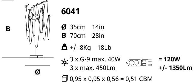 Serip Настольная лампа из бронзы ручной работы Waterfall 6041 - Вид №1