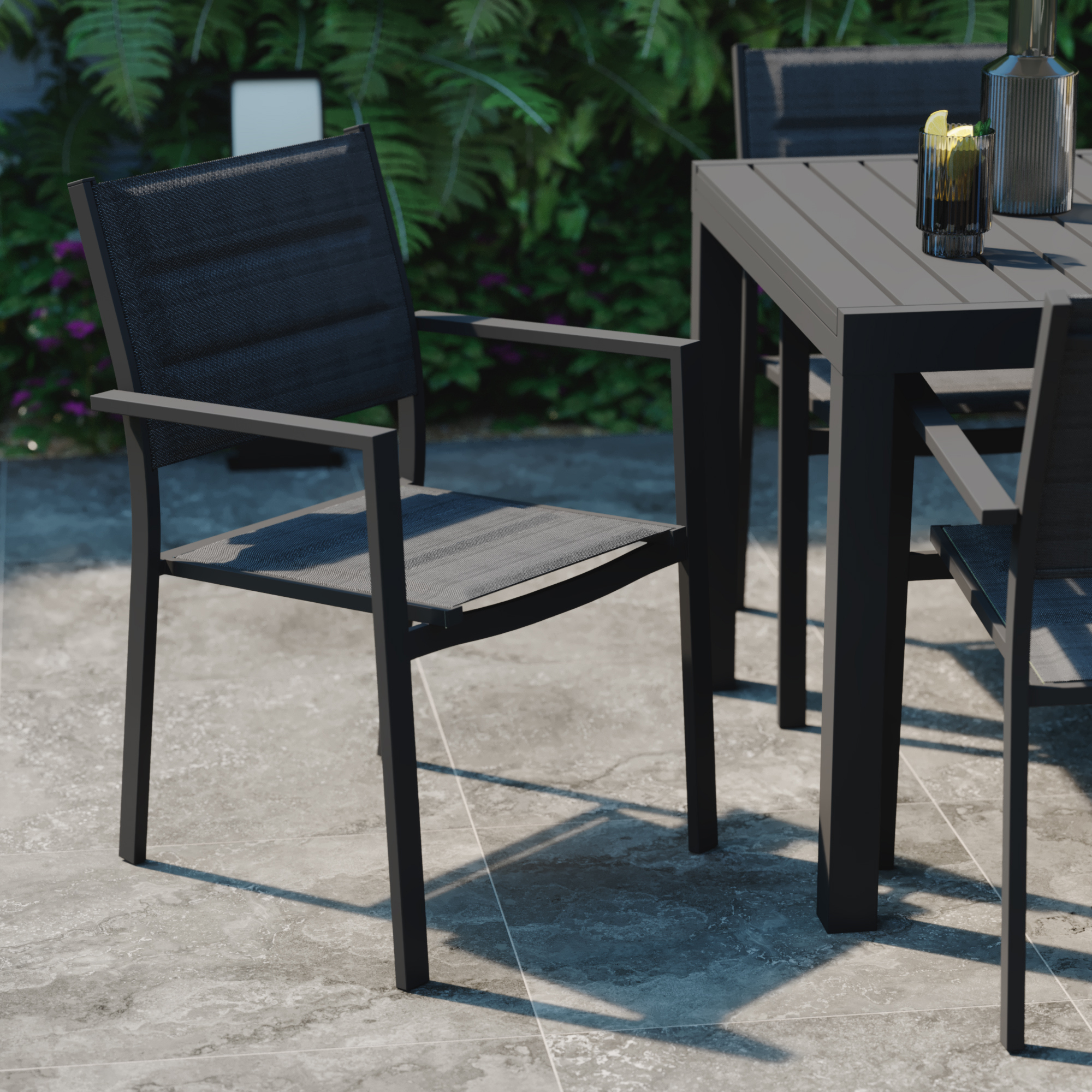 Стол раздвижной NATERIAL Lyra для сада и террасы с алюминиевой столешницей 83719639 STLM-0043748 - Вид №16