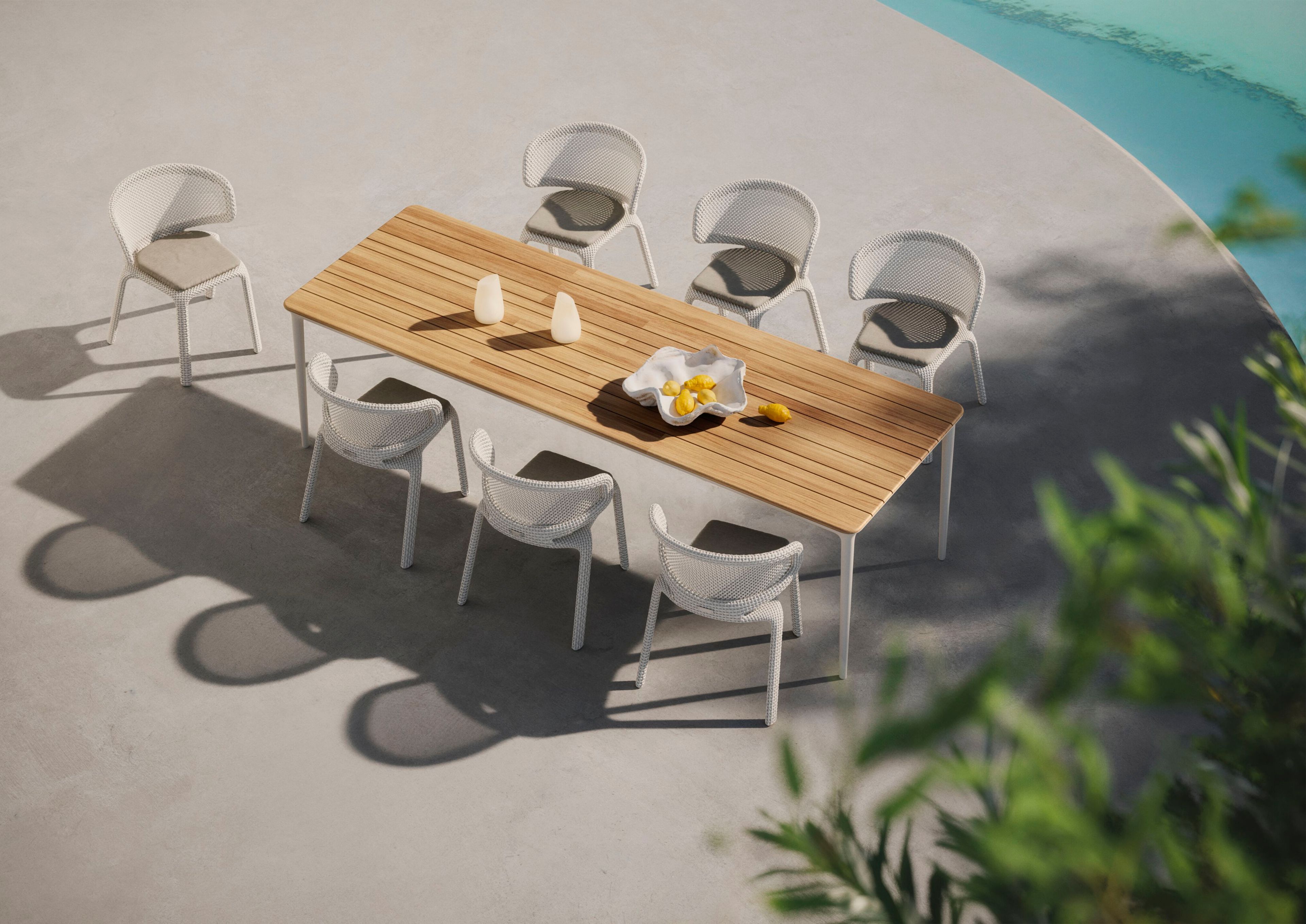 Прямоугольный садовый стол с тиковым верхом DEDON BELLMONDE ARCH-00079448 - Вид №5