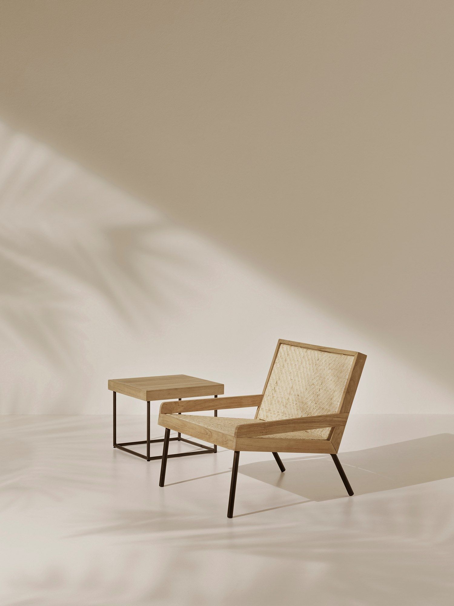 Кресло из тика и полипропиленовой веревки с подлокотниками Ethimo открытый ARCH-00125651 - Вид №4