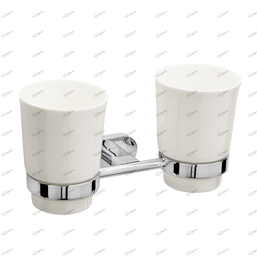 Держатель с 2-мя стаканами Raiber R50103, керамический R50103 Santreyd 