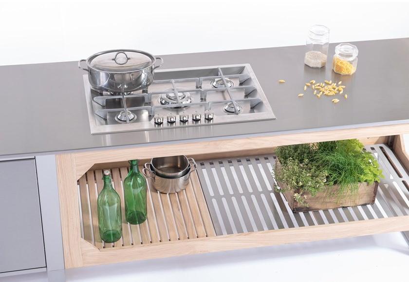 Lgtek Внутренняя и открытая кухня из стали и дерева Window sun-id-1424943 - Вид №2