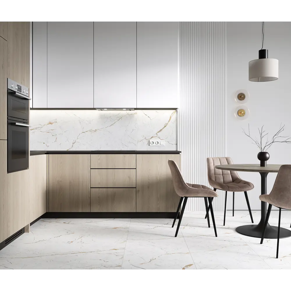 Керамогранит Duna Magnum White Carving 60x60 матовый карвинг цвет серый 1.44 м² Santreyd STLM-2200012 - Вид №7
