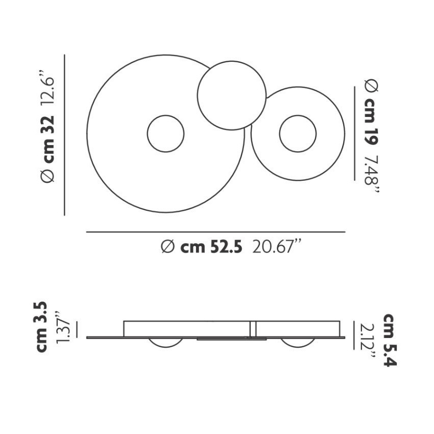 Studio Italia Design Bugia Double copper 161040 светильник потолочный (161012) 109994 - Вид №2