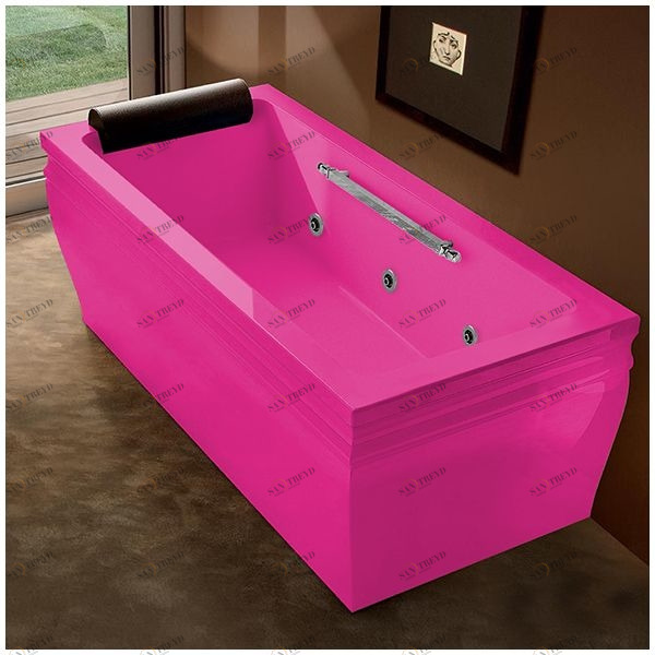 Ванна с гидромассажем розовая Gruppo Treesse Blanque 1880 V168B-SX-R STXV168BSXR