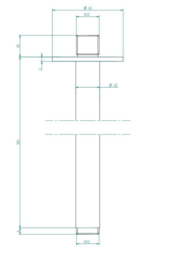 Потолочная душевая головка из нержавеющей стали Zazzeri Z316 MONO ARCH-00037267 - Вид №5