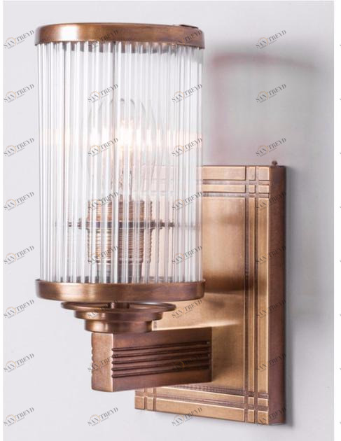 Patinas Lighting Бра с прямым светом ручной работы из латуни Petitot sun-id-1426296