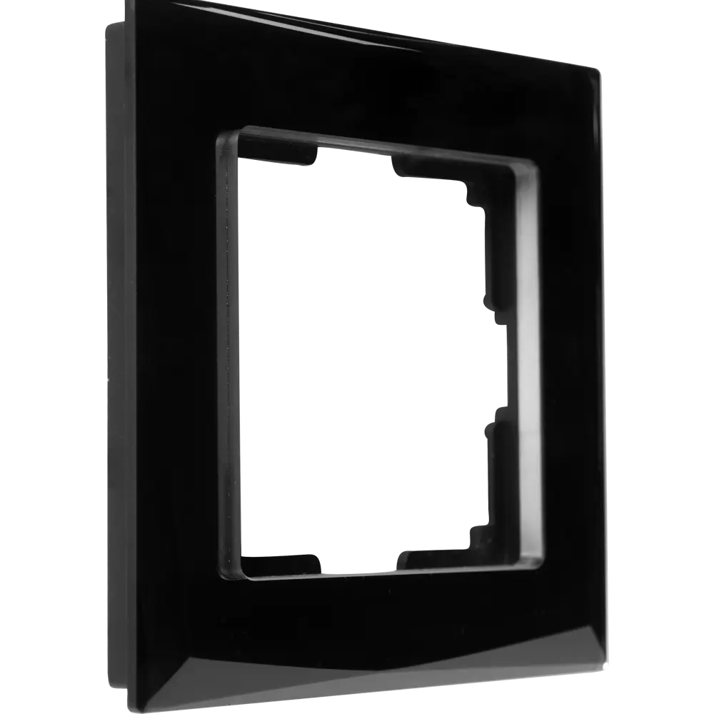 Рамка для розеток и выключателей Werkel Diamant 1 пост, цвет чёрный 17781780 STLM-2210759 - Вид №2