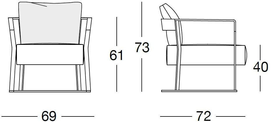 Longhi Кресло из ткани с подлокотниками Loveluxe 2018 – illusion collection X 684 - Вид №5