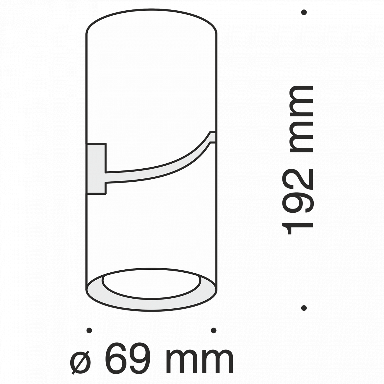 Спот потолочный светодиодный поворотный 19 см черный Tube C019CW-01B TECHNICAL CEILING & WALL 00-3956980 Черный  - Вид №4