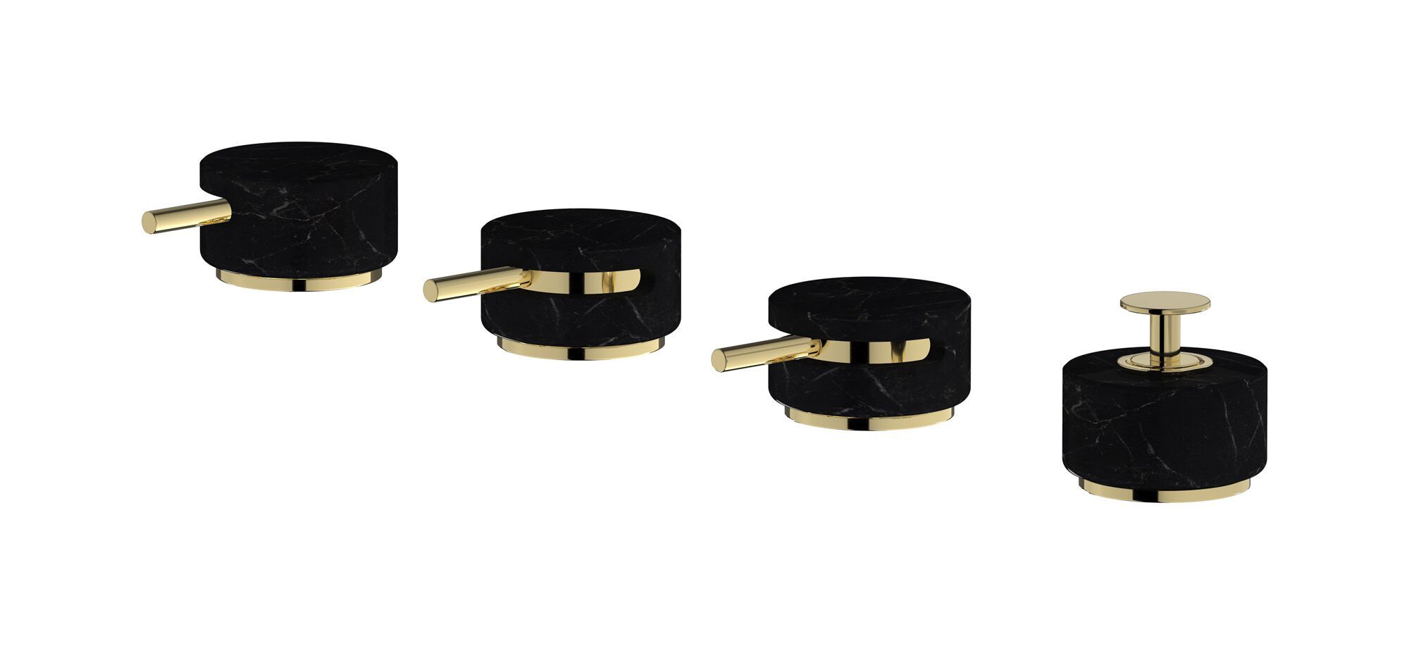 Мраморный встраиваемый смеситель для ванны с 4 отверстиями IB мрамор + мрамор Elle ARCH-00078524 - Вид №8