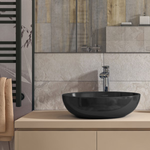 RNGSLWB02C Накладной умывальник Cut Black SANITA LUXE Ringo