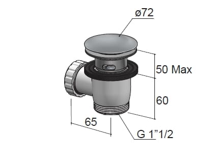 Латунный слив для ванны Hotbath Guy ARCH-00140852 - Вид №2