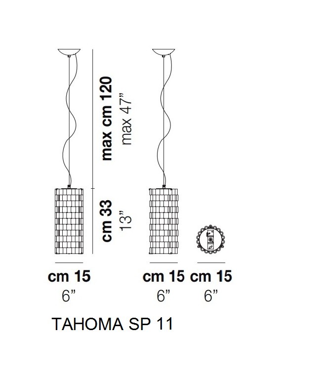 Vistosi TAHOMA SPTAHO11BCNI светильник подвесной 88756 - Вид №2