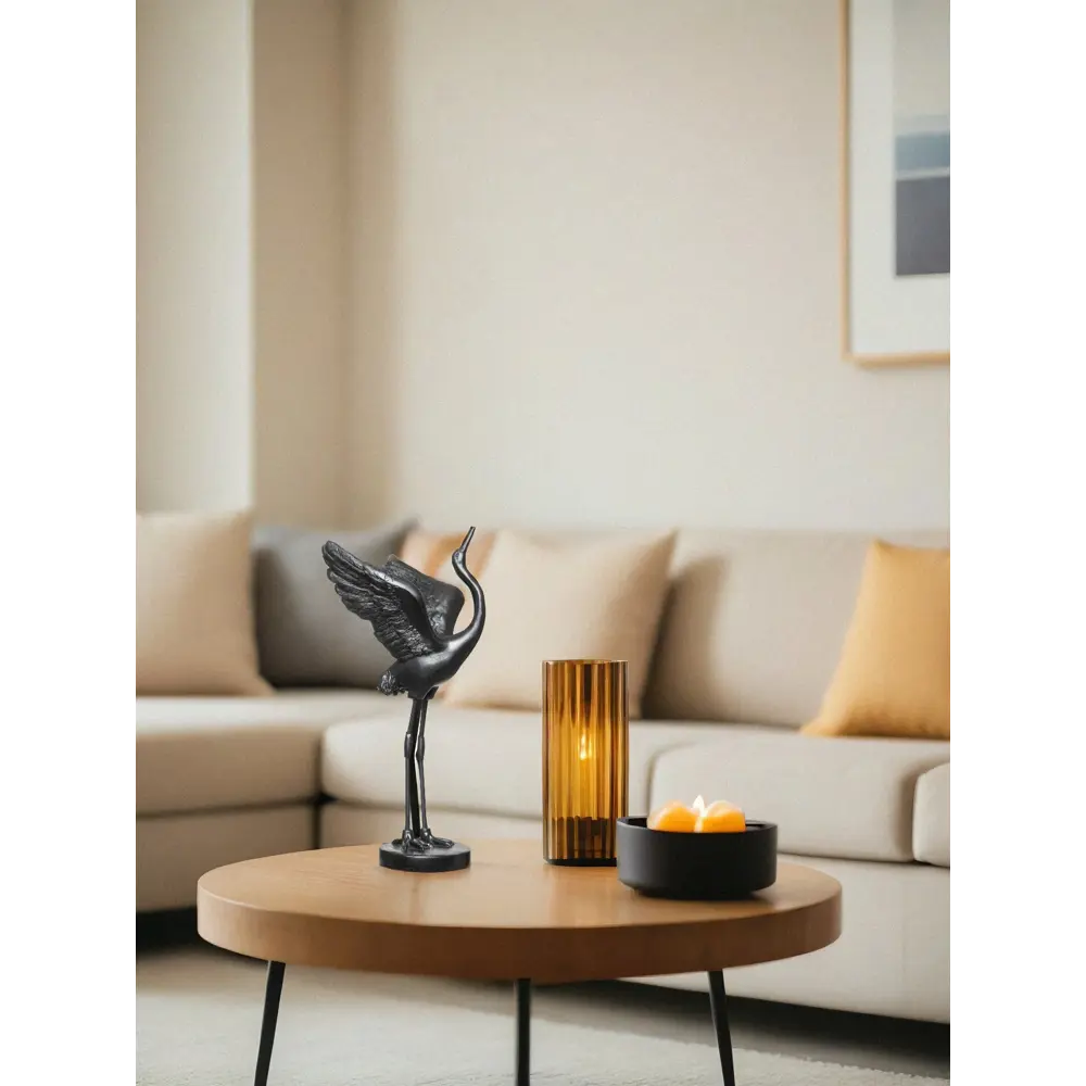 Статуэтка Цапля смола черный 30.8 см Santreyd STLM-2101602 - Вид №4