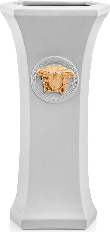 10590800 Rosenthal Versace Ваза Rosenthal Versace Горгона Поп 26см, фарфор, светло-серый, п/к Фарфор 