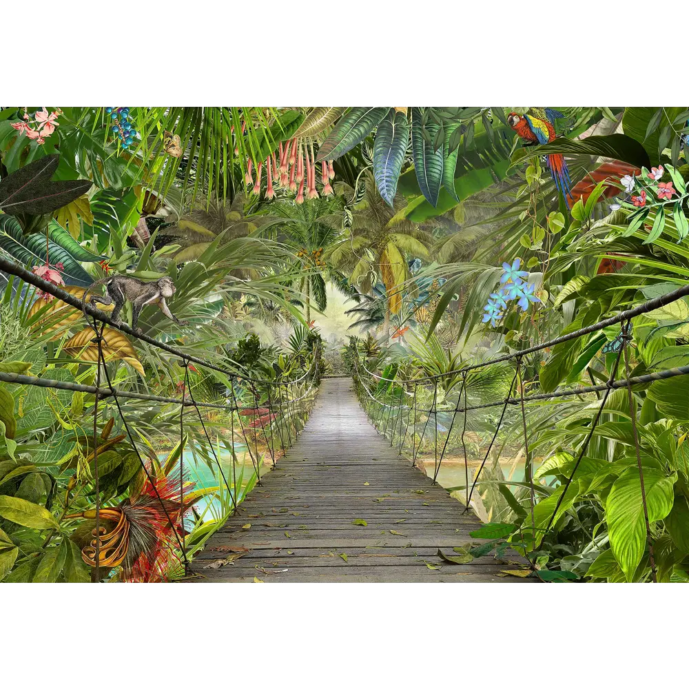 Фотообои «Мост в джунглях» бумажные 368x254 см 8-977 Komar STLM-2083754