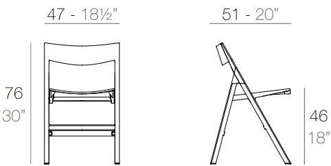 VONDOM Складной садовый стул с подставкой для ног Quartz sun-id-1450801 - Вид №4