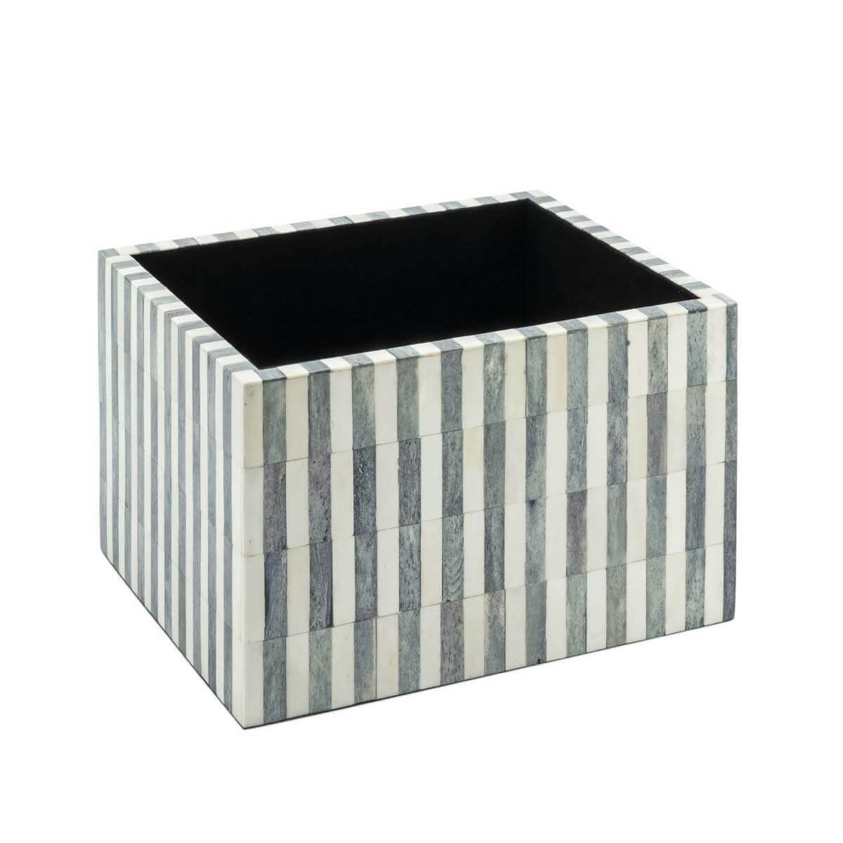 600855-WG ABHIKA КОРОБКА STRIPEY BG WHITE/GREY 