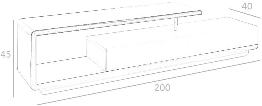 Angel Cerdá Тумба под телевизор из лакированной мдф с ящиками Urban deco 3042 f6080 Angel Cerda - Вид №2