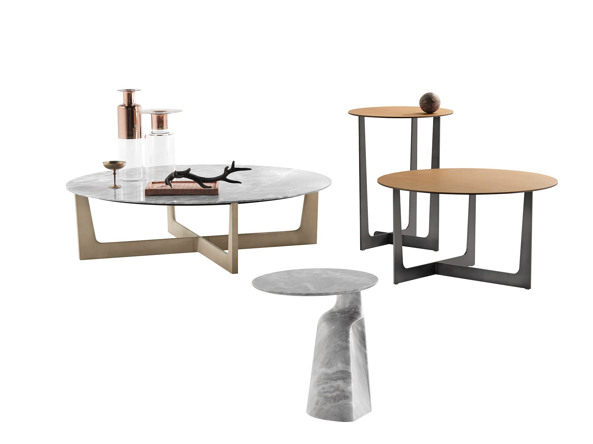 Мраморный круглый журнальный столик Poltrona Frau коллекция-столы и стулья ARCH-00028986 - Вид №4