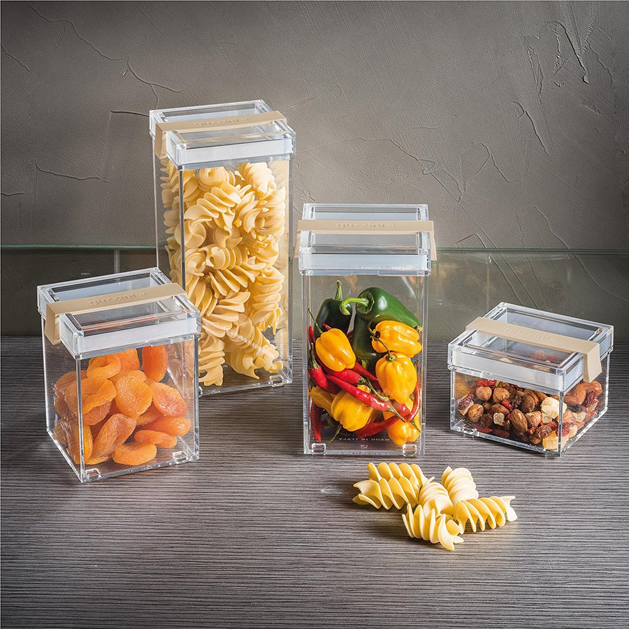 Банка с крышкой бежевая Click&Fresh XL GUZZINI  00-3871111 Бежевый  - Вид №3