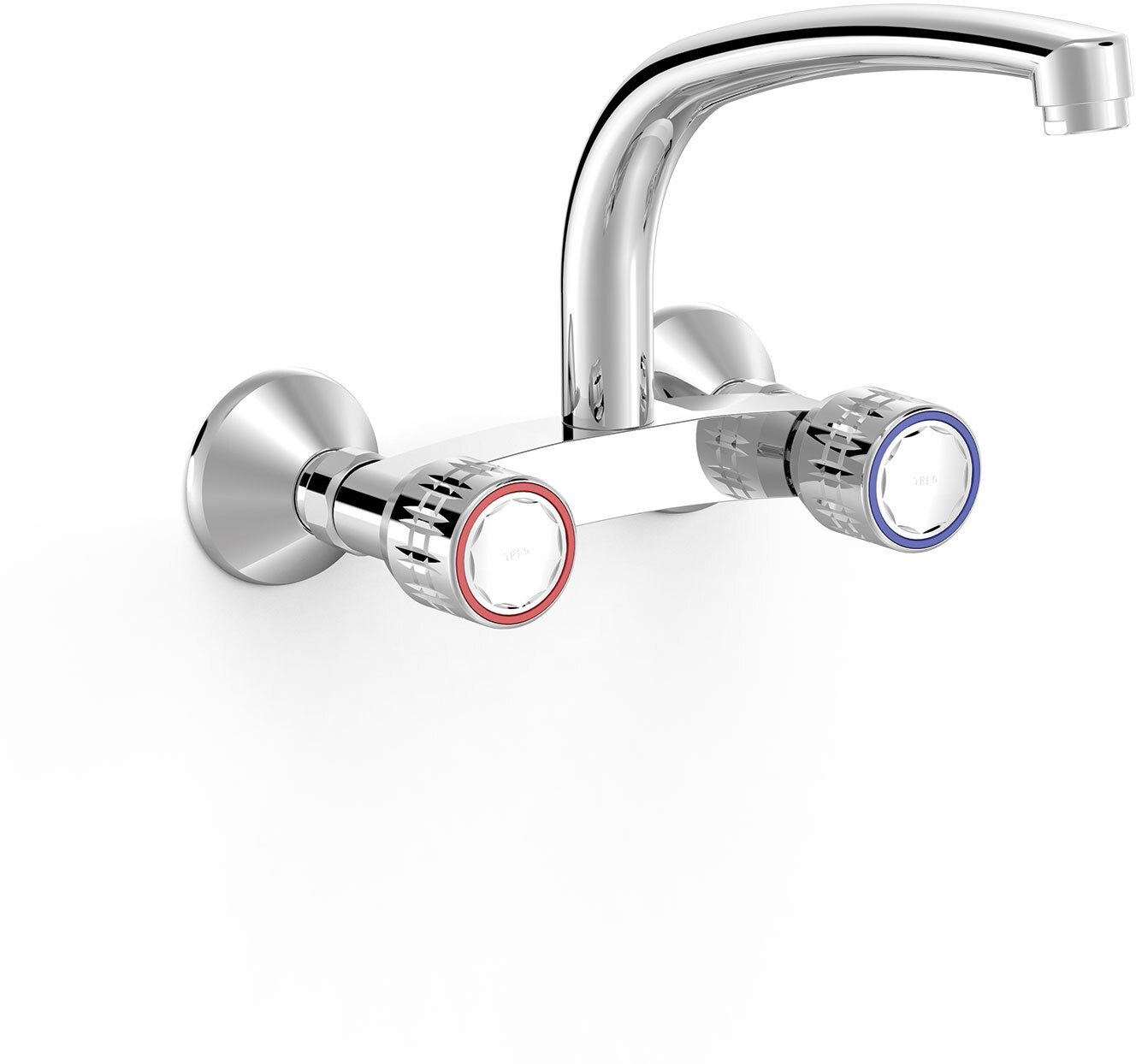 Смеситель для КУХНИ Настенный двухрычажный для кухни-123317 TRES