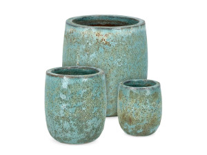 Набор из трех терракотовых Горшков ручной работы