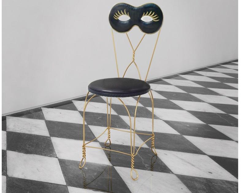 altreforme Стул из алюминиевой проволоки и кожи Arlecchino sun-id-1364488 - Вид №1