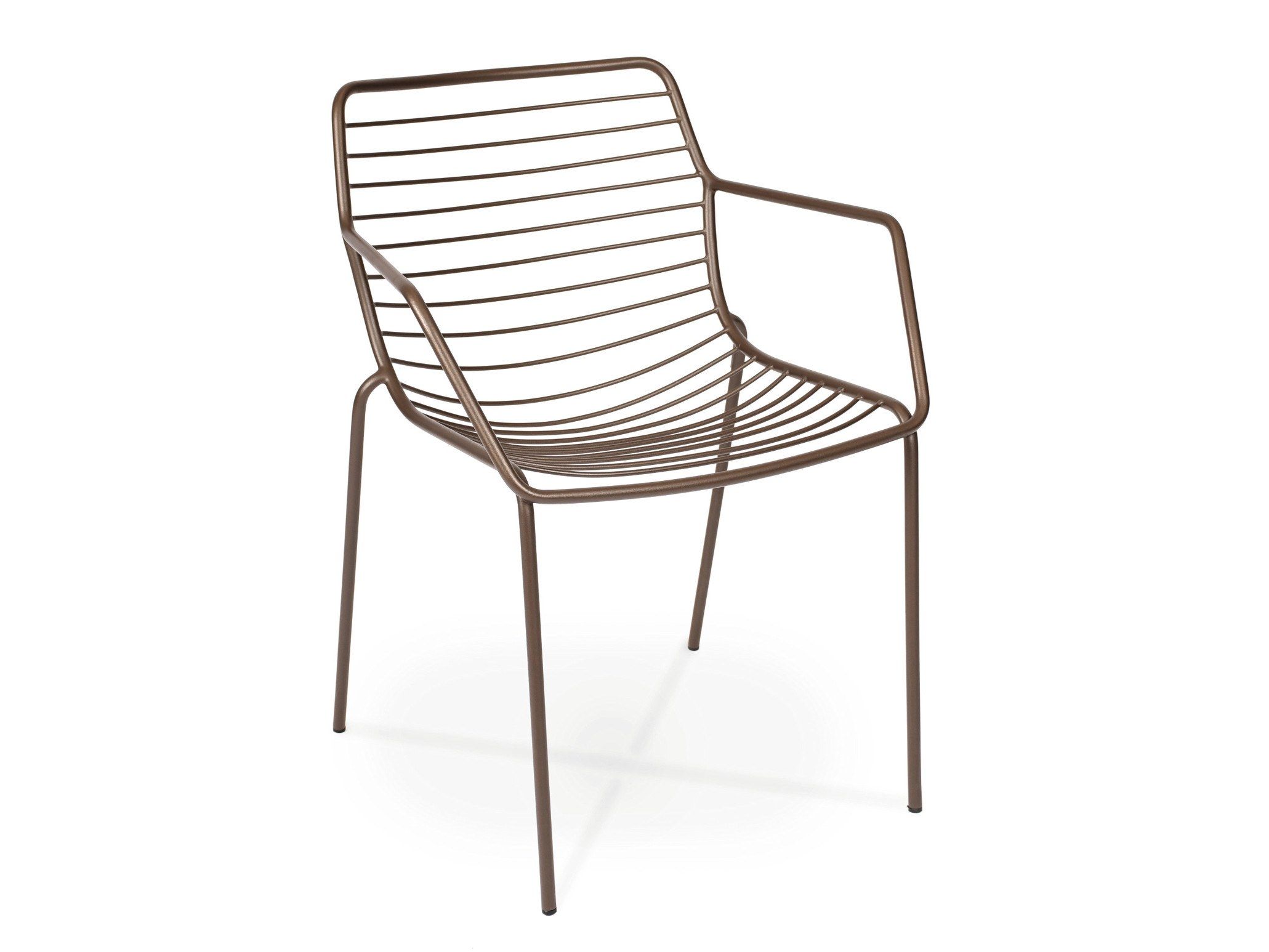 Штабелируемый стул из нержавеющей стали с подлокотниками FISCHER MÖBEL Claris ARCH-00046691 - Вид №2