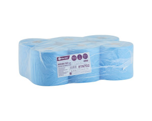 RTN702 Бумажные полотенца в рулонах TOP CENTER PULL MINI, синие, диаметр 16,5 см, длина 122 м, двухслойные, в упаковке 6 рулонов Merida