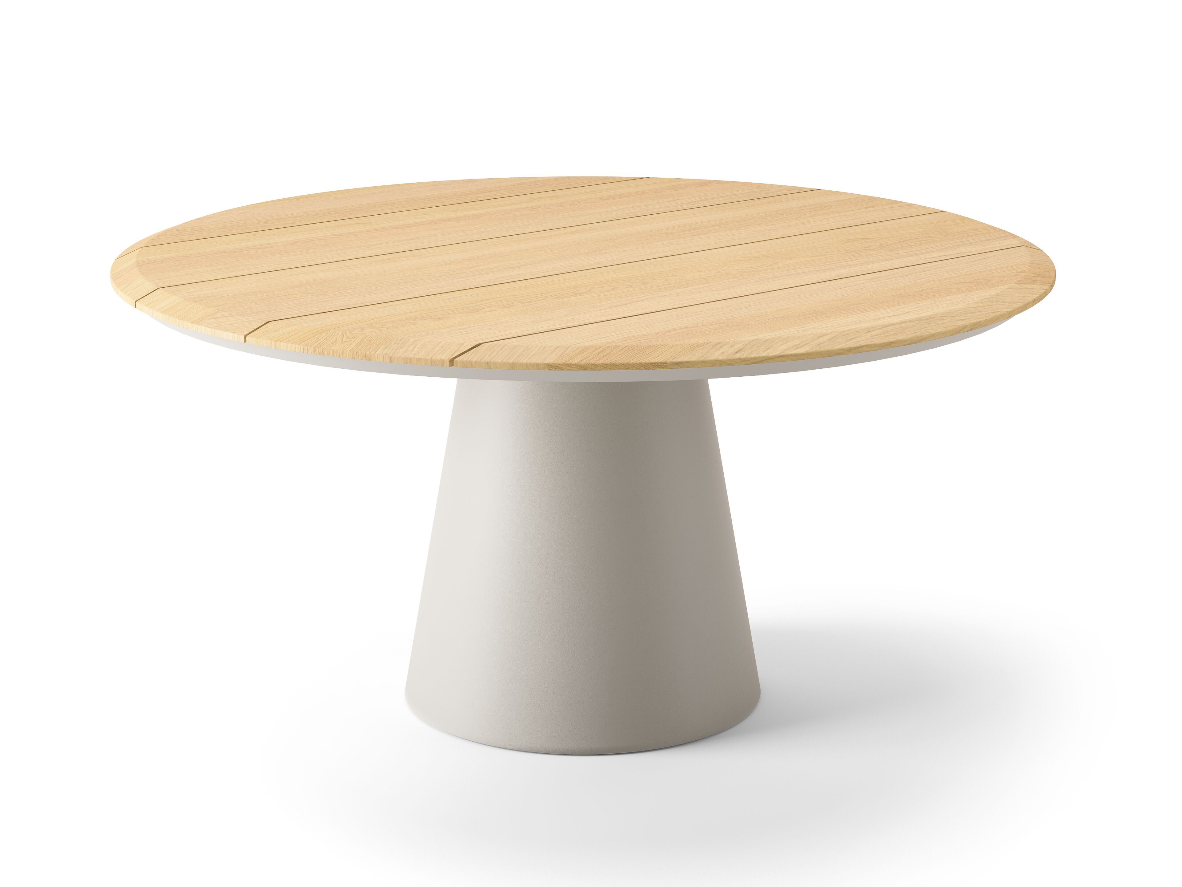 Круглый стол из тикового дерева и алюминия Jati Kebon Фортуна ARCH-00149647 - Вид №1