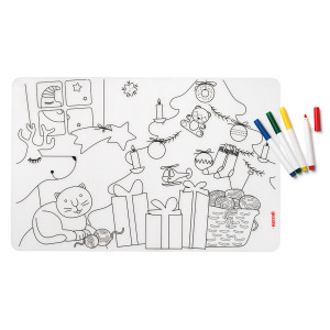 22609552 Набор из коврика-раскраски и 4 маркеров bimbi рождество Guzzini