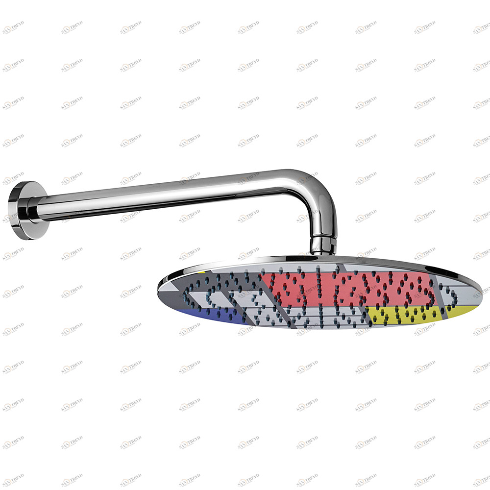 Graffio Круглая лейка душа Ø 240 мм с круглым держателем 350 мм. MR802 