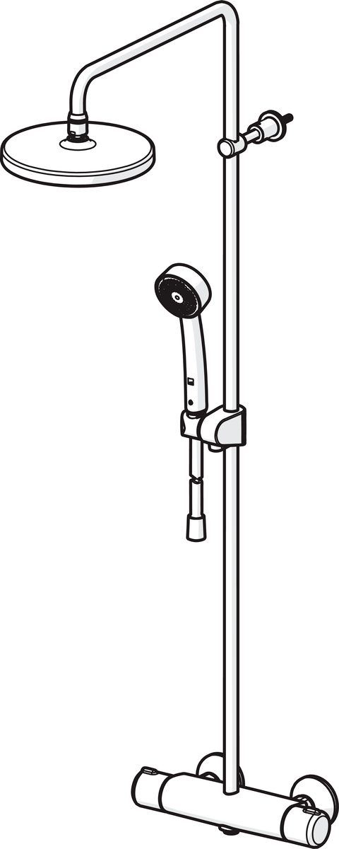 Oras 7401U Смеситель с верхним душем rain shower 7401U Nova Хром  - Вид №2