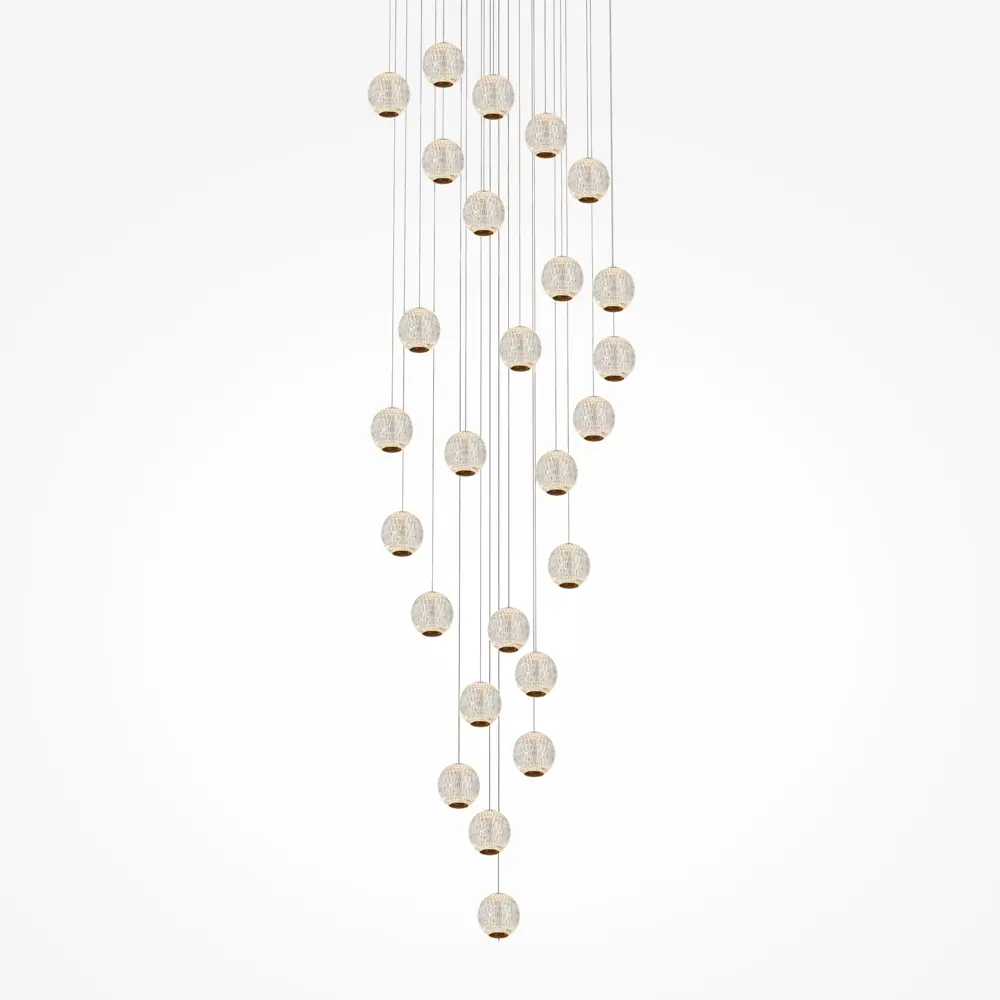 Светильник подвесной светодиодный MOD293PL-L140BS3K 30 м² нейтральный белый свет цвет латунь/прозрачный Maytoni STLM-2046094 - Вид №1