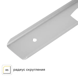 Планка угловая L-образная R5 60x3.8 см для столешницы 3.8 см цвет алюминий