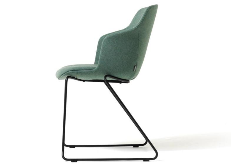 Diemme Тканевый стул на санках с подлокотниками Clop sun-id-1378319 - Вид №1