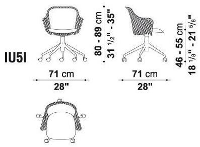 B&B Italia Project Офисное кресло из сетки с 5 спицами Iuta sun-id-1398734 - Вид №7