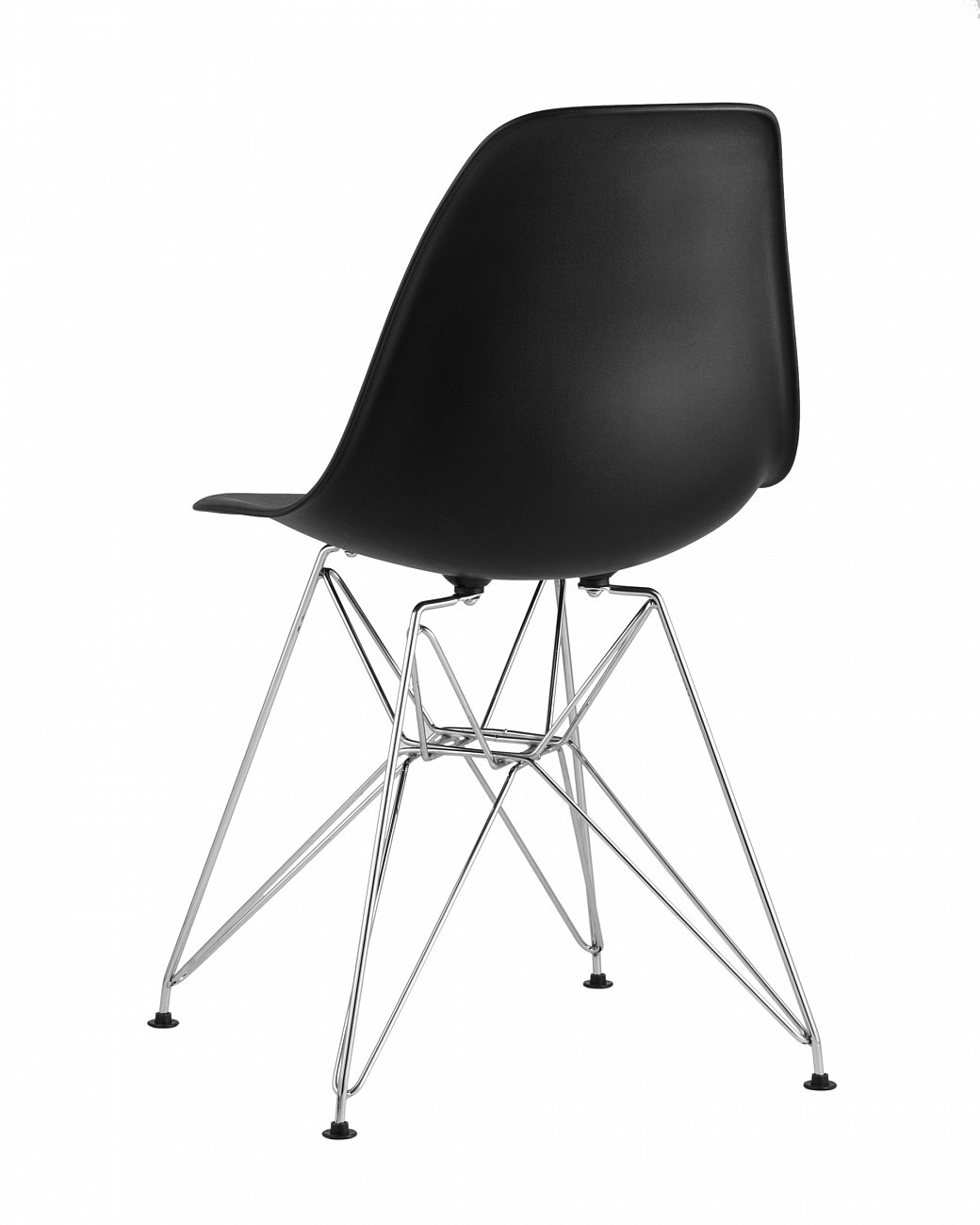 Стул со спинкой черный с металлическими ножками Eames EAMES ДИЗАЙНЕРСКИЕ, EAMES DSR 00-3881994 Черный  - Вид №3