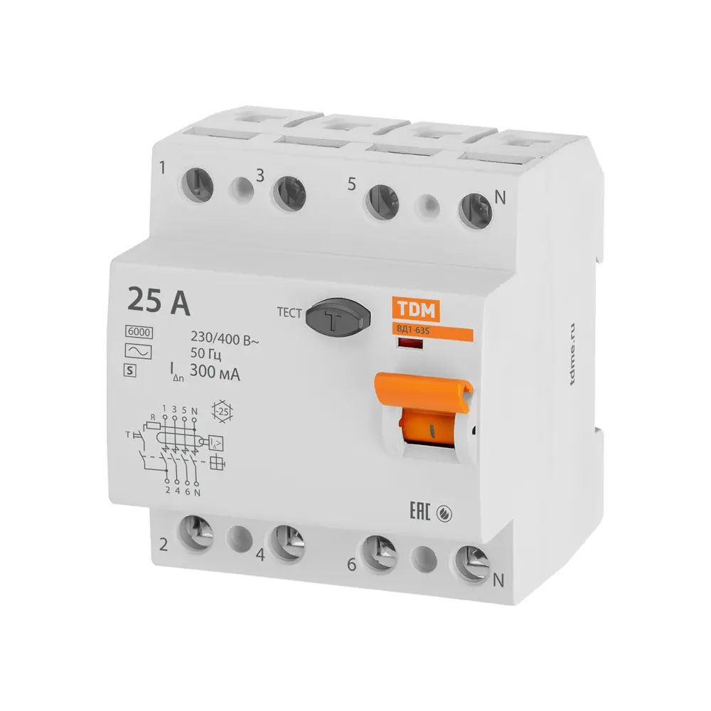 УЗО TDM Electric ВД1-63S — надёжная защита от токов утечки 89347159 STLM-1101838