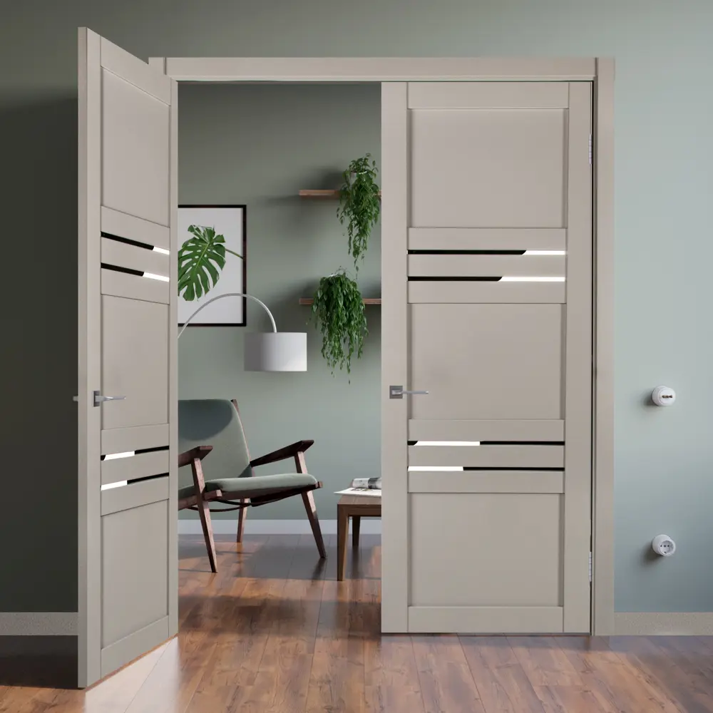 Комплект двери Астерия глухая 60x200 см Hardflex цвет серый жемчуг без доборов 89428773 STLM-2030441 МАРИО РИОЛИ  - Вид №2