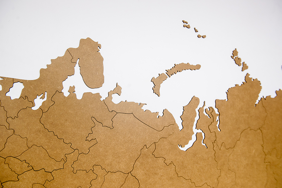 19-24 Карта-пазл wall decoration "российская федерация, 98х53 см коричневая Mimi  - Вид №6
