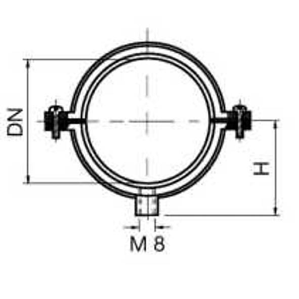 6991812 SANHA 9918 хомут со звукоизоляцией 12 мм  - Вид №1