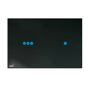 Кнопка управления бесконтактная для скрытых систем инсталляции с подсветкой, стекло-черный