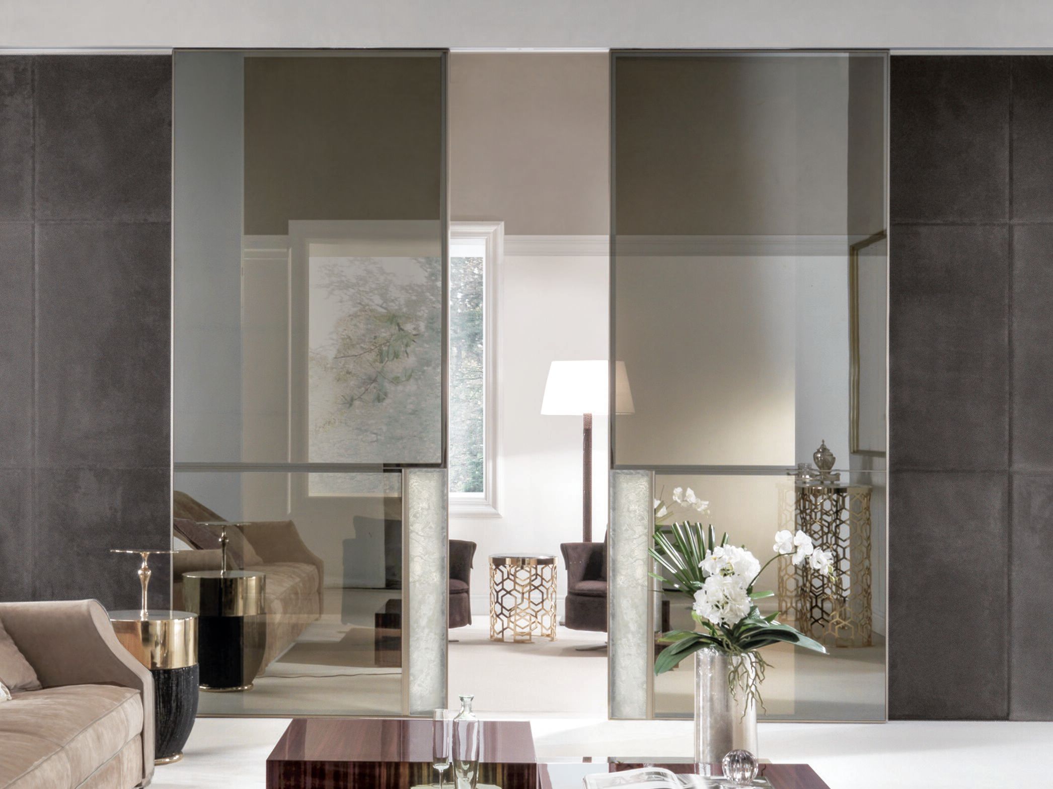 Стеклянная дверь Longhi Алюминиевые шикарные двери ARCH-00064230